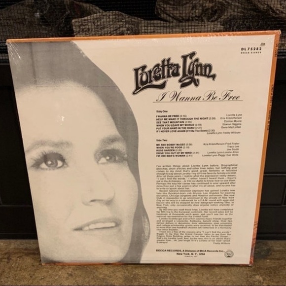 Vintage 1971 Factory Sealed Loretta Lynn I Wanna Be Free Vinyl Lp Record - Picture 2 of 2